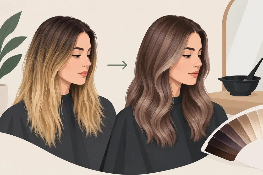 Caso real de corrección de color en cabello