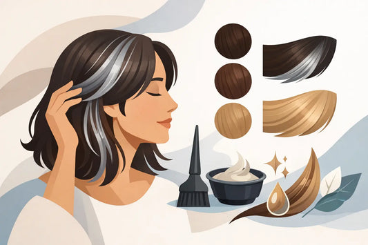 Guía de coloración para primeras canas
